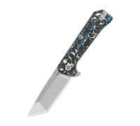 QSP Knife Grebe T S35VN Bianco Blu CF QS148-H1