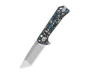 QSP Knife Grebe T S35VN Bianco Blu CF QS148-H1