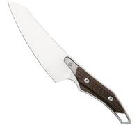 QSP Knife T-Cook QS172-C1, Stonewashed Nitro-V, Glow In The Dark Brown Burlap Micarta coltello fisso
