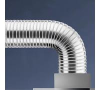 QSPNVFB Ø 150mm Tubo Flessibile Per Cappa Da Cucina, Condotto D'aria Alluminio, Condotto Di Ventilazione Resistente Al Calore Per Asciugatrici Ventilatore(L 3m(10ft))