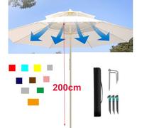 QSPNVFB 3x4m Rettangolo Ombrello Baldacchino Telo di Ricambio 8 Nervature Copertura di Ricambio per Offset Ombrellone, Anti-UV Tettoia per Ombrellone(Taupe)