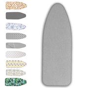 QSPNVFB Copriasse da Stiro Cotone 90x30cm 100x30Cm 120x40cm Copri ASSE da Stiro Ricambio Copritavolini da Stiro Facile da Montare Resistente alle Ustioni(Silver,80x30 cm(12x32 inch))