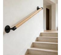 QSPNVFB Corrimano Per Scale Da Parete Legno Passamano Di Gradini Antiscivolo Ringhiere Di Transizione Supporto Per Mani Anziani Per Balconi Corridoi(50cm(1.6ft))