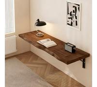 QSPNVFB Legno Scrivania Da Parete Pieghevole, Lungo Tavolo A Muro 80cm 100cm 120cm 140cm Invisibile Scrivania Per Computer Per Ufficio Cucina Lavanderia(140cm(55"))
