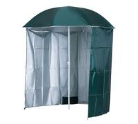 QSPNVFB Ombrellone da Spiaggia con Tenda 220 Cm Ombrellone da Pesca Ombrellone da Giardino per Impieghi Gravosi Cabana Portatile(Green)