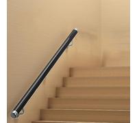 QSPNVFB Ringhiera Per Scale Da Parete Pvc Corrimano Per Gradini Antiscivolo Canna Di Supporto Passamano Per Scale Corridoi Veranda Balconi(Black)