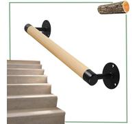 QSPNVFB Ringhiera Per Scale In Legno Corrimano Da Parete Antiscivolo, Supporto Per Mani Passamano Per Anziani Corridoi Veranda Terrazze Interne Esterno(30cm(1ft))