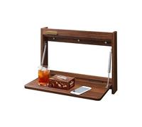 QSPNVFB Scrivania A Muro Pieghevole, Piccolo Tavolo Da Trucco Galleggiante, Comodino Da Parete Tavolo Da Computer Legno Per Ufficio Soggiorno Balcone(Walnut,80cm(32"))