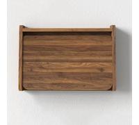 QSPNVFB Scrivania Da Parete Pieghevole, Scaffale A Muro Invisibile, Legno Tavolo Da Computer Galleggiante Richiudibile Per Ufficio Lavanderia Balcone(Walnut,Small)