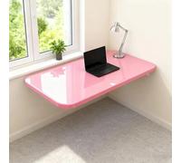 QSPNVFB Scrivania Da Parete Pieghevole, Tavolo Da Computer A Muro Galleggiante Piccolo, Tavolino Da Pranzo Richiudibile Invisibile Per Ufficio Balcone(Pink,90x50cm(36"x20"))
