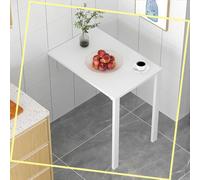 QSPNVFB Scrivania Da Parete Scomparsa Per Ufficio Cucina Lavanderia, Legno Tavolo Da Pranzo A Muro Pieghevole, Tavolo Da Computer Invisibile Galleggiante(White,75x40cm (30"x16"))