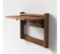 QSPNVFB Scrivania Pieghevole A Muro, Piccolo Tavolino Da Pranzo Galleggiante Legno, Tavolo Da Computer Da Parete Scomparsa Per Ufficio Cucina Terrazza(Walnut-b,Large)