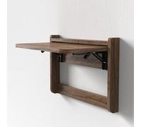 QSPNVFB Scrivania Pieghevole A Muro, Piccolo Tavolino Da Pranzo Galleggiante Legno, Tavolo Da Computer Da Parete Scomparsa Per Ufficio Cucina Terrazza(Walnut-a,Large)