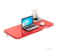 QSPNVFB Scrivania Pieghevole Da Parete Per Ufficio Balcone, Piccolo Tavolo Pranzo Galleggiante, Scaffale A Muro Multiuso Per Lavanderia Cucina(Red,120x30cm(47"x12"))