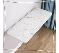 QSPNVFB Scrivania Pieghevole Da Parete Ufficio, Tavolo Da Pranzo Galleggiante Invisibile, Piccolo Tavolo Da Cucina A Muro Richiudibile Per Lavanderia(White,100x40cm(39"x16"))