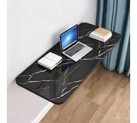 QSPNVFB Tavolo A Scomparsa Invisibile, Scrivania Da Parete Pieghevole, Tavolo Da Cucina Galleggiante Scaffale A Muro Richiudibile Per Ufficio Lavanderia(Black,60x30cm(24"x12"))