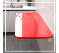 QSPNVFB Tavolo Da Pranzo A Muro Pieghevole, Piccolo Scrivania Per Computer Galleggiante Scomparsa, Tavolino Da Parete Per Lavanderia Ufficio Balcone(Red,80x50cm(32"x20"))