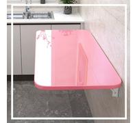 QSPNVFB Tavolo Da Pranzo A Muro Pieghevole, Piccolo Scrivania Per Computer Galleggiante Scomparsa, Tavolino Da Parete Per Lavanderia Ufficio Balcone(Pink,120x50cm (47"x20"))