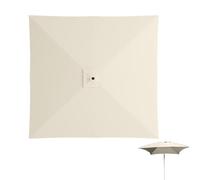 QSPNVFB Telo di Ricambio per Ombrellone Rettangolare 2x2m 4 Stecche Copertura di Ricambio per Ombrellone Quadrato, Impermeabile Baldacchino di Ricambio(Beige)