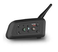 QSPORTPEAK V6 Plus interfono moto bluetooth, full duplex Wireless cuffie bluetooth moto Collegare fino a 6 piloti, gamma 1200m/HiFi Stereo Sound/IP65 impermeabile,interfaccia di tipo C, 1 Pack