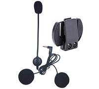 QSPORTPEAK V6 ricambi interfono moto,Microfono Cuffia + Clip Set,auricolare per casco moto per interfono casco V6 e V4, 3,5 mm Stereo Pro cavo audio ausil e Clip in plastica e ferro