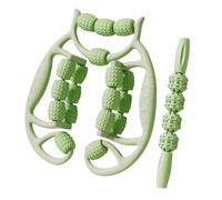 QSTDGVPW 2 Rulli Massaggianti Manuali in Schiuma per Il Sollievo Muscolare, Strumenti per Il Massaggio di Gambe E Braccia, Verde