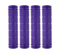 QSTDGVPW 4 Pezzi Manopole per Manubrio Coprimanubrio Ergonomico Impugnature di Ricambio Antiscivolo in Gomma Morbida Adatto per Mountain Bike per Bambin, Viola