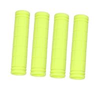 QSTDGVPW 4 Pezzi Manopole per Manubrio Coprimanubrio Ergonomico Impugnature di Ricambio Antiscivolo in Gomma Morbida Adatto per Mountain Bike per Bambin, Giallo