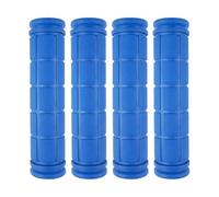QSTDGVPW 4 Pezzi Manopole per Manubrio Coprimanubrio Ergonomico Impugnature di Ricambio Antiscivolo in Gomma Morbida Adatto per Mountain Bike per Bambin, Blu