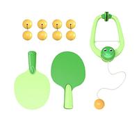 QSTDGVPW Allenatore -Pong Sospeso, Giocattolo Genitore-Figlio per Uso Domestico, Non Necessita di Tavolo Sospeso, Allenatore, Giocattolo per Adulti, 9 Palline Verdi