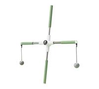 QSTDGVPW Bastoncini da Allenamento 2 in 1: Corda per Saltare per Esercizi di Bellezza E per La Schiena, Pilates, Correzione della Postura E Allenament, Verde