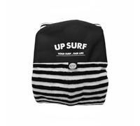 QSTDGVPW Calza per Tavola da Surf Elasticizzata Custodia Protettiva in Poliestere per Surfboard Rivestimento Rinforzato con Tasca Interna E Chiusura a Laccio, Nero+Bianco, 10