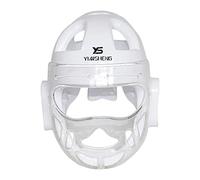 QSTDGVPW Casco da Karate, Sicuro E Regolabile per L'allenamento di Arti Marziali, Bianco, io