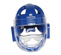QSTDGVPW Casco da Karate, Sicuro E Regolabile per L'allenamento di Arti Marziali, Blu, io