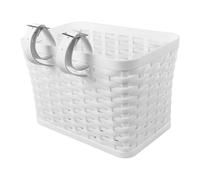 QSTDGVPW Cestino per Bicicletta Bambini Anteriore Cestino per Cani Portapacchi Manubrio Organizer Realizzato in PP Adatto a Trasporto Animali Domestici Spesa P, Bianco