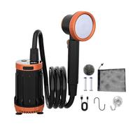 QSTDGVPW Doccia Portatile da Campeggio, Pompa Doccia Elettrica di Ricambio per Spiaggia, Escursionismo, Bagno E, Mandarino Nero