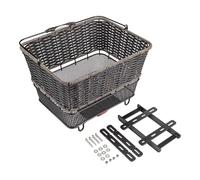 QSTDGVPW Grande Cestino Portaoggetti Universale per Borse della Spesa E Zaini, Multifunzionale con Maniglia per Il Trasporto, 41,4 X 33,5 X 25,4 Cm, Nero