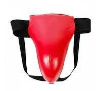 QSTDGVPW Men Protettore Coppa Sportiva Cintura Elastica Robusta Materiale Antitrauma Ventilazione Ergonomica per Allenamenti Prolungati Adatto per Karate Taekwondo Sparring , Rosso , L