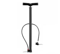 QSTDGVPW Pompa Manuale Bicicletta Gonfiaggio Pneumatico Precisione Versatilità Accessori Acciaio Inossidabile Ugello Pressione Elevata Manometro Integrato Adatto per Biciclette Viaggi, Nero, Lungo
