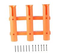 QSTDGVPW Portacanne da Pesca a 3 Tubi, Supporto per Canne da Pesca a 3 Fori, Regalo Leggero per Mariti, Porta Canne da Pesca per Barche E Stanze, Orangina