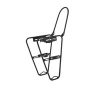 QSTDGVPW Portapacchi Anteriore per Bicicletta, in Lega di Alluminio, Robusto, con Attacco per Borsa Anteriore, Accessori, Stabile, Facile da Montare, Ideale PE, Nessun Portapacchi Anteriore