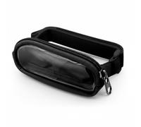 QSTDGVPW Portarossetto Porta Balsamo Labbra Custodia Trucco Organizer Auto Tasca Visiera Regolabile in Tpu E Nylon Antiscivolo Adatto a Viaggi su Strada Ride, Array, Nero