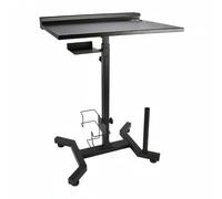 QSTDGVPW Professional Workstation Carrello Postazione Estetica Tavolo da Lavoro Vassoio Regolabile Struttura in Porta Bicchiere Stabilità Antiscivolo Adatta