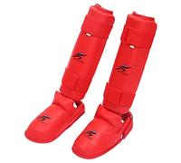 QSTDGVPW Protezioni per Tibie E Collo del Piede per Kickboxing, Boxe in Thailandia, Protezioni per Combattimento E Allenamento MMA, Protezioni per Gambe E Pied, XL Rosso Separato