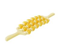 QSTDGVPW Rullo Massaggiante, Massaggiatore Fasciale, Massaggiatore Flessibile per Mani E Polpacci, per Gambe, Cellulite, Atleti, Corridori, Giallo 3 Fila