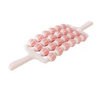 QSTDGVPW Rullo Massaggiante, Massaggiatore Fasciale, Massaggiatore Flessibile per Mani E Polpacci, per Gambe, Cellulite, Atleti, Corridori, Rosa 4 File