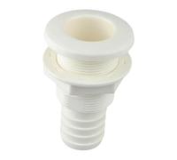 QSTDGVPW Scarico per Barche con Connettore di Troppo Pieno, Accessorio per Scafo, Tappo di Scarico per Impieghi Gravosi, Materiale PP, Adatto per Barche, Bianco 6.5x3.3x3.3cm