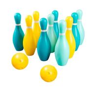 QSTDGVPW Set da Bowling per Bambini con 10 Birilli E 2 Palle, Giocattolo Interattivo per L'apprendimento dei più Piccoli, Giocattolo per Esterni