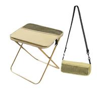 QSTDGVPW Sgabello Pieghevole da Esterno, Sedia Pieghevole Portatile a Zaino in Lega di Alluminio Oxford, Compatto, Resistente, Multifunzione, Comodo, Leggero, Kaki 26x26x24cm