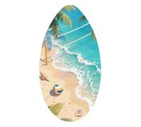 QSTDGVPW Skimboard in Legno, Tavola Compatta per Sabbia per Tutte Le età, 30 inch